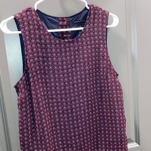 Banana Republic high neck tank with buttons down the back.